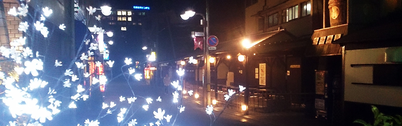 和歌山・南紀白浜温泉のお食事・飲み屋街。白良浜から徒歩３分の白浜銀座通り